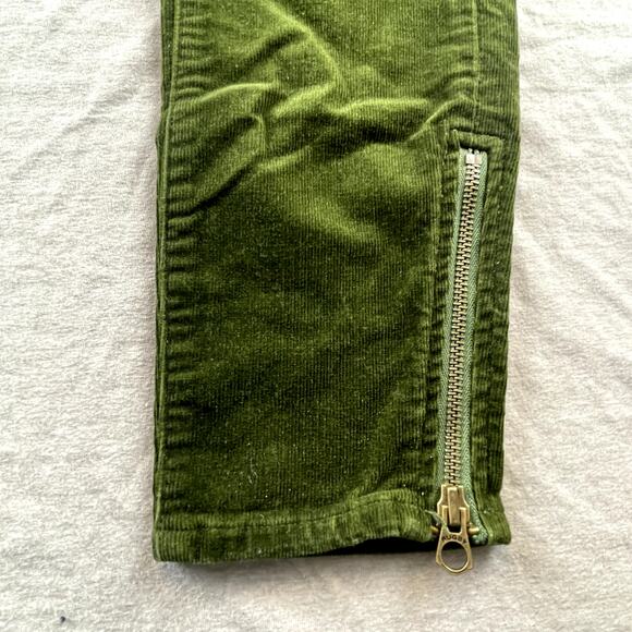 Ralph Lauren Rugby Green Corduroy Pants Tapered Zippered Ankles 6 - Picture 5 of 9